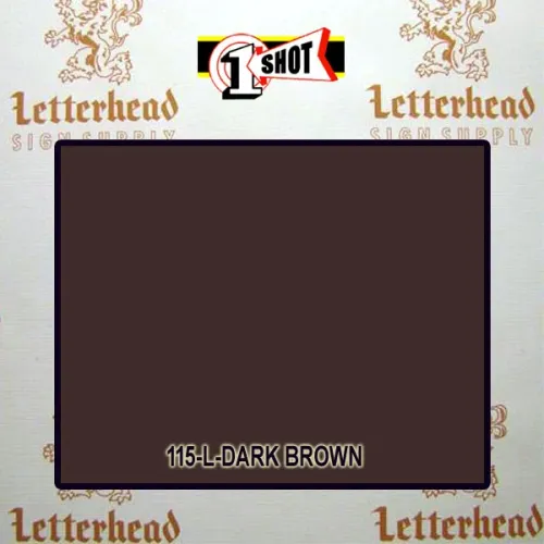 1 Shot Lettering Enamel Paint Dark Brown 115L - 1/2 Pint 1 Shot Lettering Enamel Paint Dark Brown 115L - 1/2 Pint