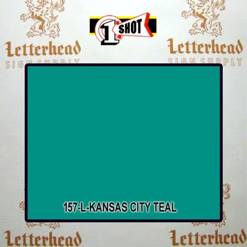 1 Shot Lettering Enamel Paint Kansas City Teal 157L - 1/2 Pint