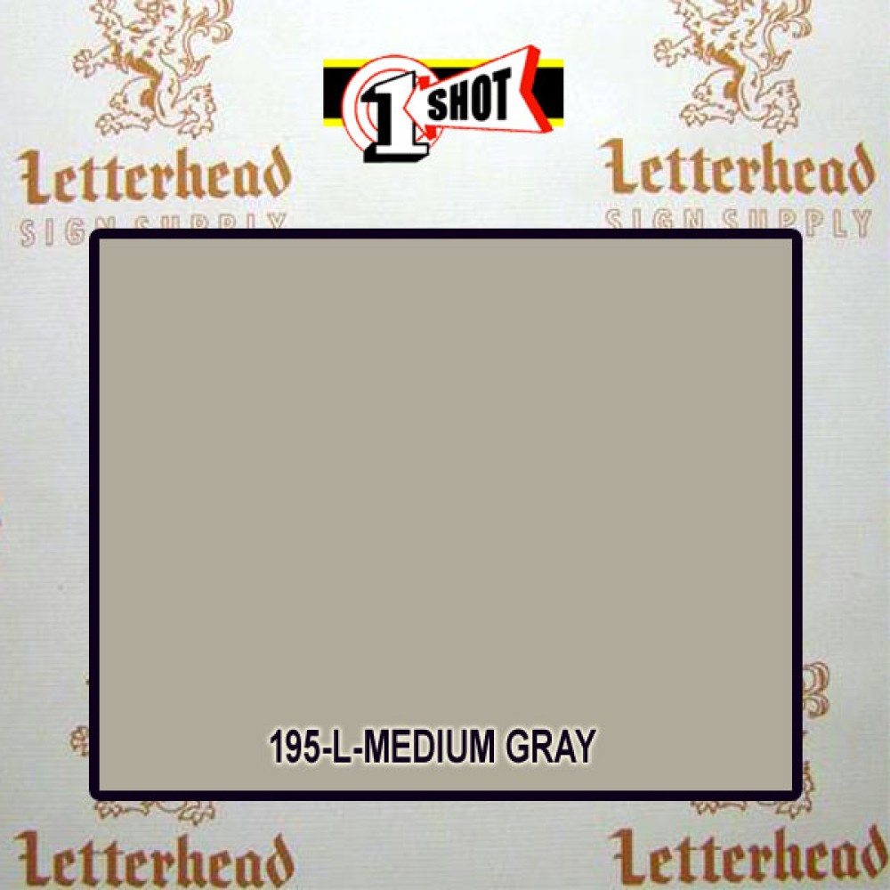 1 Shot Lettering Enamel Paint Medium Gray 195L Quart