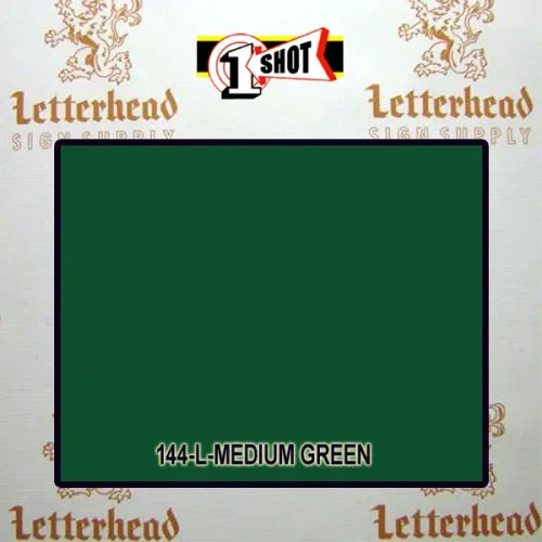 1 Shot Lettering Enamel Paint Medium Green 144L - 1/2 Pint