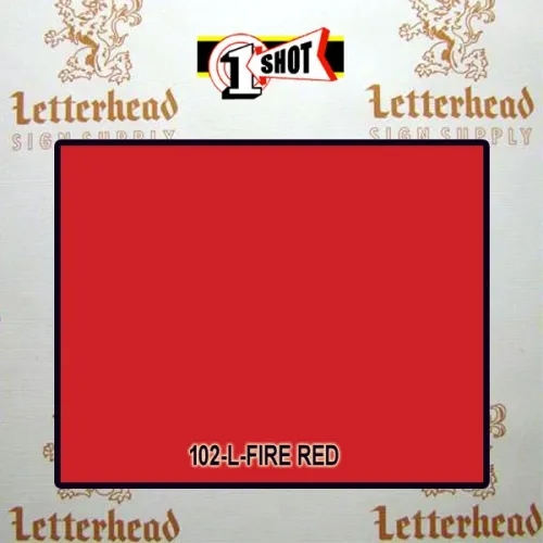 1 Shot Lettering Enamel Paint Fire Red 102L - 1/2 Pint