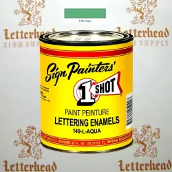 1 Shot Lettering Enamel Paint Aqua 149L - Quart 1 Shot Lettering Enamel Paint Aqua 149L - Quart
