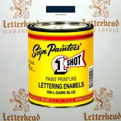 1 Shot Lettering Enamel Paint Dark Blue 158L - 1/4 Pint 1 Shot Lettering Enamel Paint Dark Blue 158L - 1/4 Pint