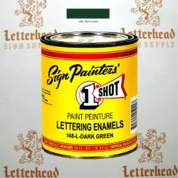 1 Shot Lettering Enamel Paint Dark Green 148L - 1/4 Pint 1 Shot Lettering Enamel Paint Dark Green 148L - 1/4 Pint