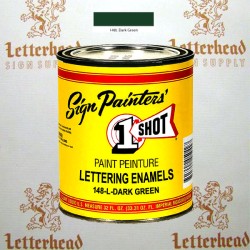 1 Shot Lettering Enamel Paint Dark Green 148L - Quart 1 Shot Lettering Enamel Paint Dark Green 148L - Quart