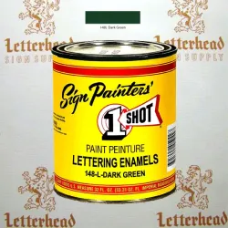 1 Shot Lettering Enamel Paint Dark Green 148L - Quart 1 Shot Lettering Enamel Paint Dark Green 148L - Quart