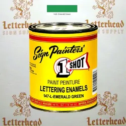 1 Shot Lettering Enamel Paint Emerald Green 142L - 1/4 Pint 1 Shot Lettering Enamel Paint Emerald Green 142L - 1/4 Pint