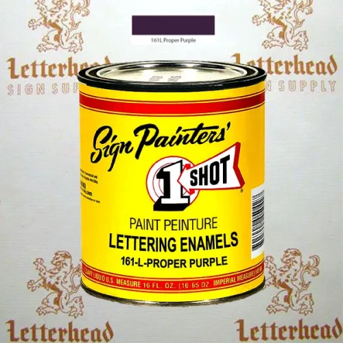 1 Shot Lettering Enamel Paint Proper Purple 161L - 1/4 Pint
