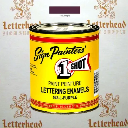 1 Shot Lettering Enamel Paint Purple 162L - Quart 1 Shot Lettering Enamel Paint Purple 162L - Quart