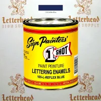 1 Shot Lettering Enamel Paint Reflex Blue 155L - 1/4 Pint
