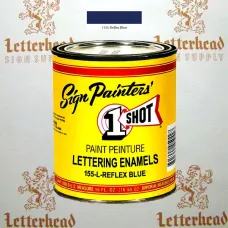 1 Shot Lettering Enamel Paint Reflex Blue 155L - 1/4 Pint