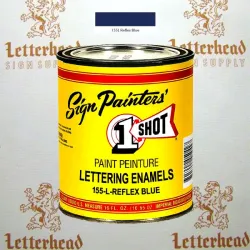 1 Shot Lettering Enamel Paint Reflex Blue 155L - 1/4 Pint 1 Shot Lettering Enamel Paint Reflex Blue 155L - 1/4 Pint