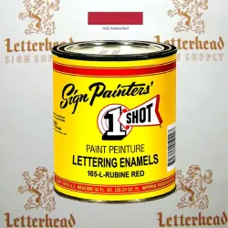 1 Shot Lettering Enamel Paint Rubine Red 165L- Quart 1 Shot Lettering Enamel Paint Rubine Red 165L- Quart