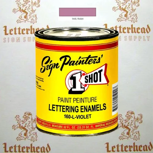 1 Shot Lettering Enamel Paint Violet 160L - Quart