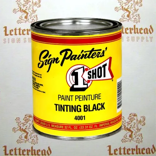 1 Shot Lettering Tinting Black 4001 - Quart 1 Shot Lettering Tinting Black 4001 - Quart