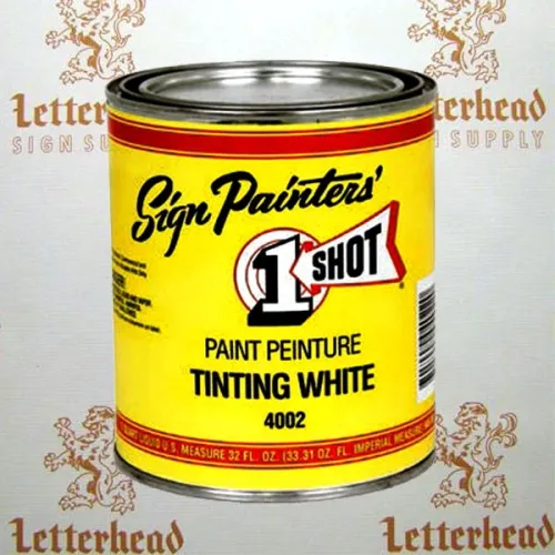 1 Shot Lettering Tinting White 4002 - Quart