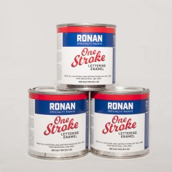 Ronan - One Stroke Lettering Enamel - Gloss Black 021 - 1/2 Pint Ronan - One Stroke Lettering Enamel - Gloss Black 021 - 1/2 Pint