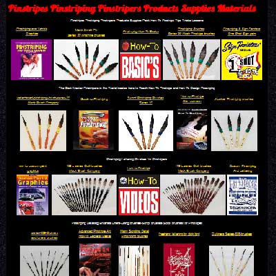Pinstripes Pinstriping Pinstripers Products Supplies Materials Big Display