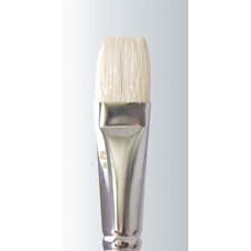 White Bristle Long Handle Flat Series-215 Size 12