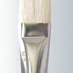 White Bristle Long Handle Flat Series-215 Size 10 White Bristle Long Handle Flat Series-215 Size 10