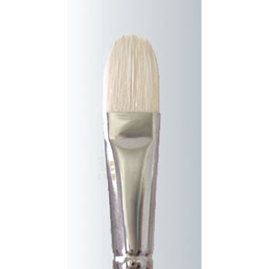 White Bristle Long Handle Filbert Series-225 Size 10