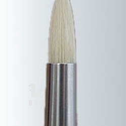 White Bristle Short Handle Round ("Touch-It") Series-240 Size 2 White Bristle Short Handle Round ("Touch-It") Series-240 Size 2