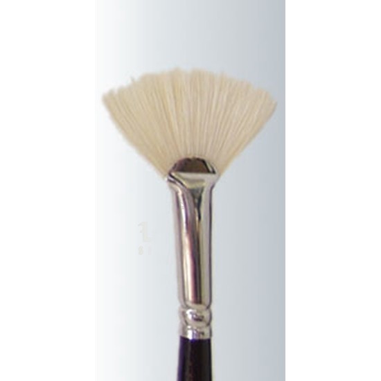 White Bristle Fan - Champagne Handle Series-362 Size 2
