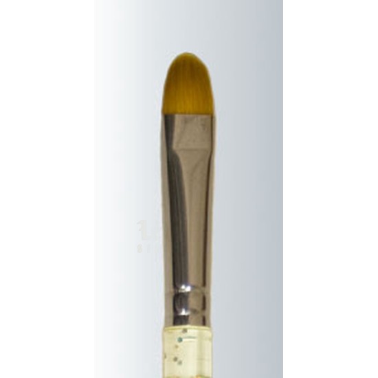 Golden Taklon Moon Filbert - Champagne Handle Series-435 Size 10