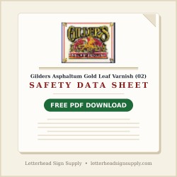 Gilders Asphaltum Gold Leaf Varnish (02) - Safety Data Sheet