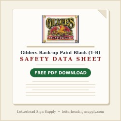 Gilders Back-up Paint Black (1-B) - Safety Data Sheet