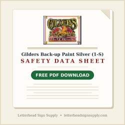 Gilders Back-up Paint Silver (1-S) - Safety Data Sheet