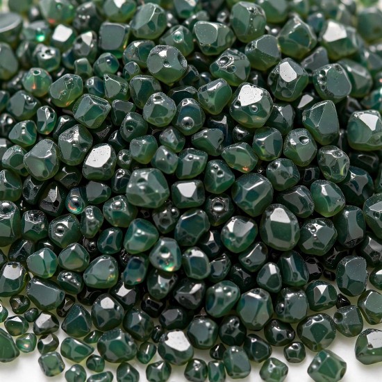 Opal Dark Green Smalts Size 2 - Transp.