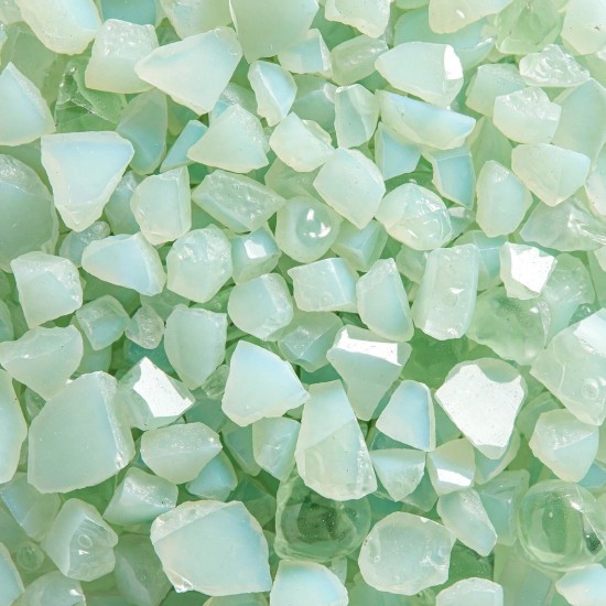Opal Grey Green Smalts Size 2 - Transp. Opal Grey Green Smalts Size 2 - Transp.