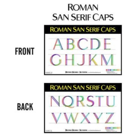 Hand Lettering Pattern - Roman Serif Capital Style