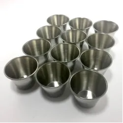 Stainless Steel Paint or Thinner Cups - Pack of 12 Stainless Steel Paint or Thinner Cups - Pack of 12