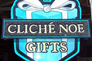Cliche Noe sign painter demonstration Cliche Noe sign painter demonstration
