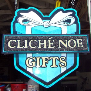 Cliche Noe sign painter demonstration Cliche Noe sign painter demonstration