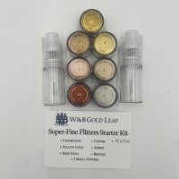 Superfine Flitters 6-Color Sample Pack - W&B Gold Leaf
