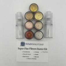 Superfine Flitters 6-Color Sample Pack - W&B Gold Leaf
