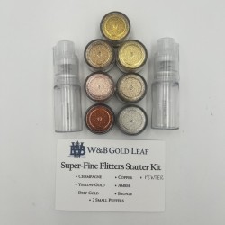 Superfine Flitters 6-Color Sample Pack - W&B Gold Leaf Superfine Flitters 6-Color Sample Pack - W&B Gold Leaf