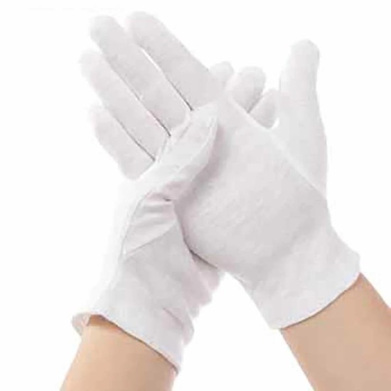 Cotton Gloves - Disposable - Small/Medium - Pack of 12 Pairs - W&B Gold Leaf Cotton Gloves - Disposable - Small/Medium - Pack of 12 Pairs - W&B Gold Leaf