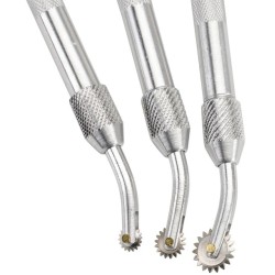 Pounce Wheel Set w/ Three Head Attachments - W&B Gold Leaf Pounce Wheel Set w/ Three Head Attachments - W&B Gold Leaf