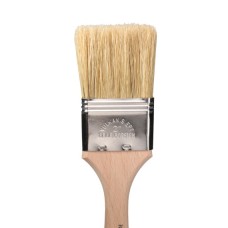 Flat Brush (3") Natural Kazan Hair - Klein & Jacob/Eytzinger - W&B Gold Leaf