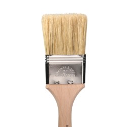 Flat Brush (2") Natural Kazan Hair - Klein & Jacob/Eytzinger - W&B Gold Leaf