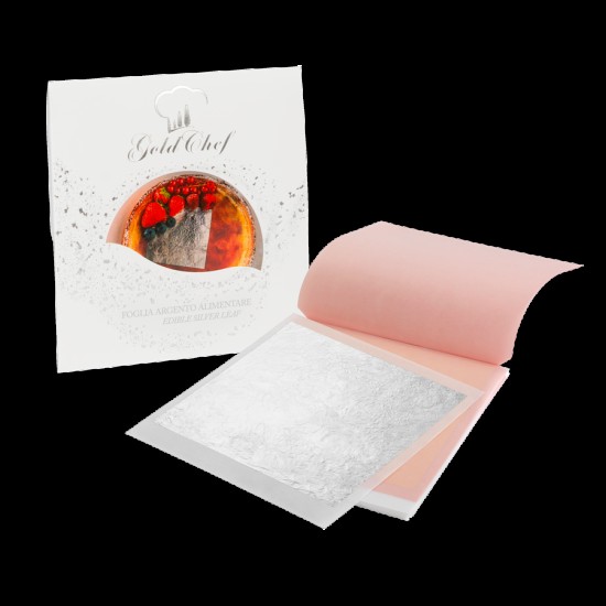 Edible Fine Silver Leaf - 86mm Book - Giusto Manetti Edible Fine Silver Leaf - 86mm Book - Giusto Manetti