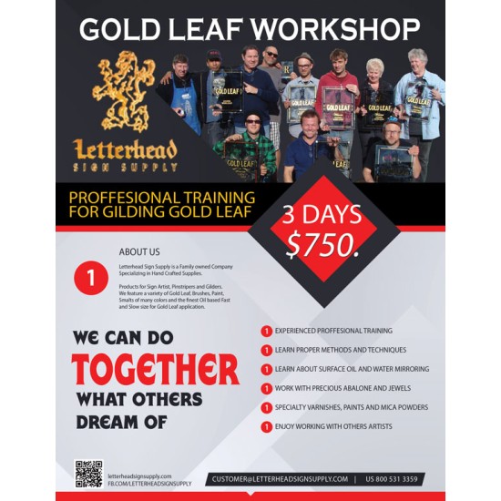 Gold Leaf Reverse Glass Gilding Workshop 3-Days